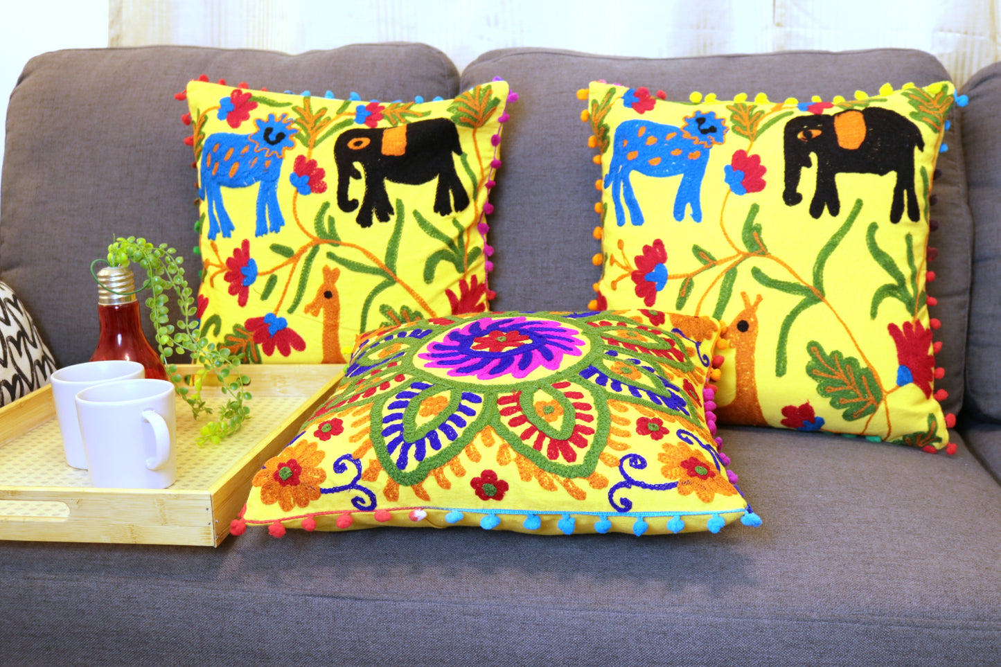 Vibgyor Accent Zoo Cushion Cover