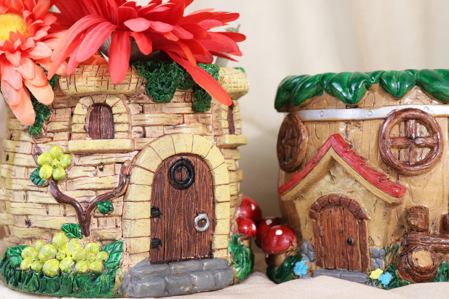 Fairy House Barrel Vase