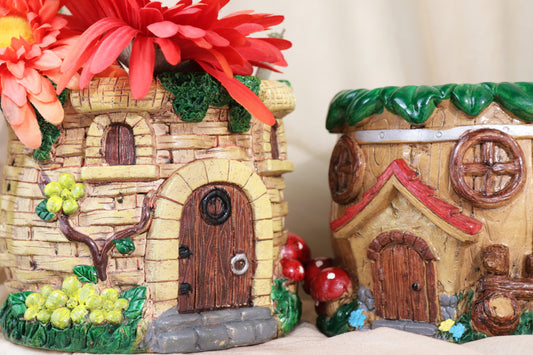 Fairy House Barrel Vase
