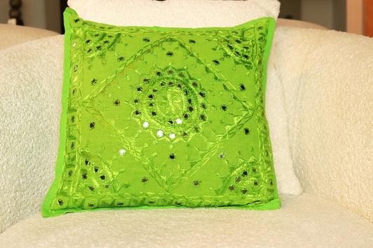 Mirror Work Cushion Cover